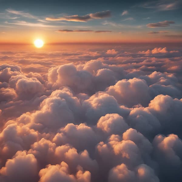 Sunset Clouds Above the Sky.